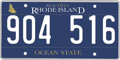 RI license plate 904516