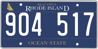 RI license plate 904517