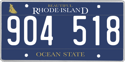 RI license plate 904518