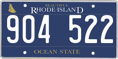 RI license plate 904522