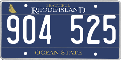 RI license plate 904525