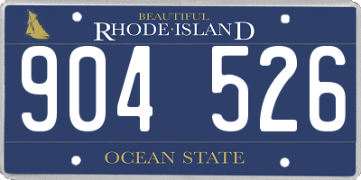 RI license plate 904526