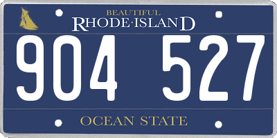 RI license plate 904527