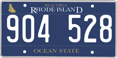 RI license plate 904528