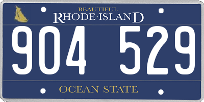 RI license plate 904529