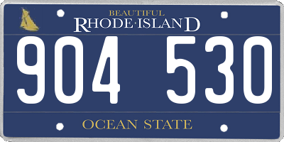 RI license plate 904530