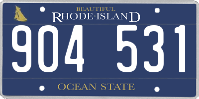 RI license plate 904531