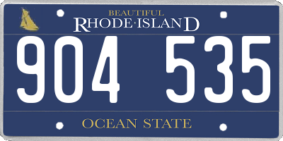 RI license plate 904535