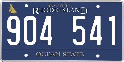 RI license plate 904541