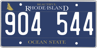 RI license plate 904544