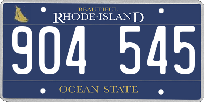 RI license plate 904545