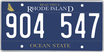 RI license plate 904547