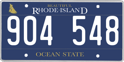 RI license plate 904548