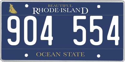 RI license plate 904554