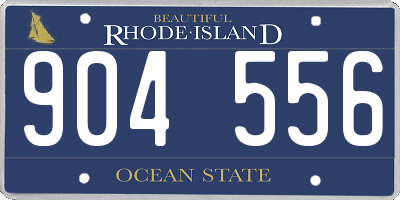 RI license plate 904556