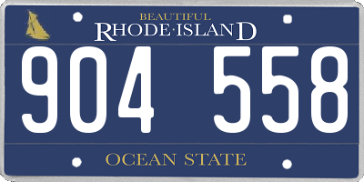 RI license plate 904558
