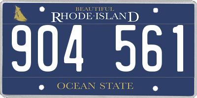 RI license plate 904561