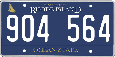 RI license plate 904564