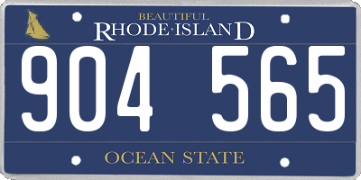 RI license plate 904565