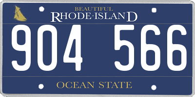 RI license plate 904566