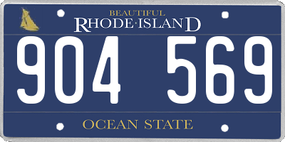 RI license plate 904569