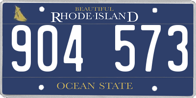RI license plate 904573