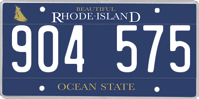 RI license plate 904575