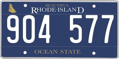 RI license plate 904577