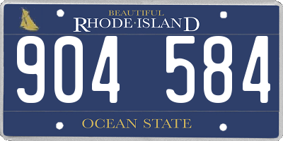 RI license plate 904584