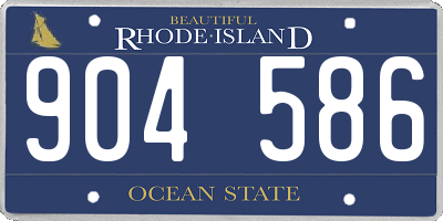 RI license plate 904586