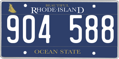 RI license plate 904588