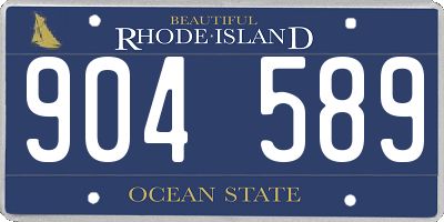 RI license plate 904589