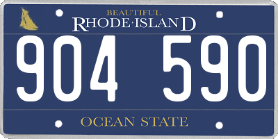 RI license plate 904590