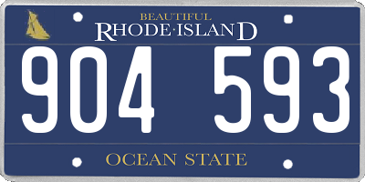 RI license plate 904593