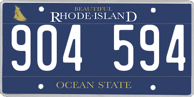RI license plate 904594