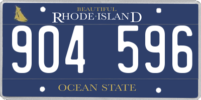 RI license plate 904596