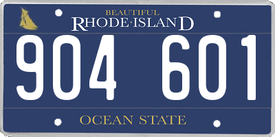 RI license plate 904601