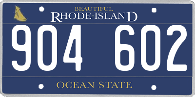 RI license plate 904602