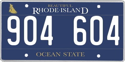 RI license plate 904604