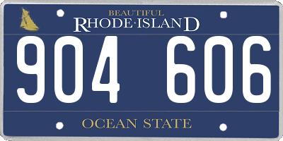 RI license plate 904606