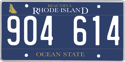 RI license plate 904614