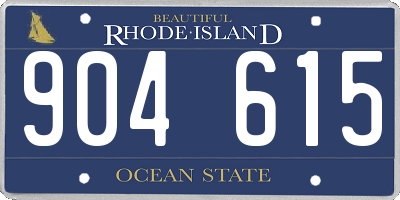 RI license plate 904615