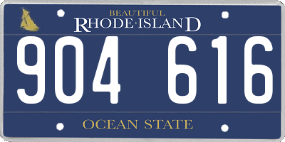 RI license plate 904616