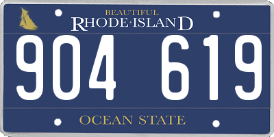 RI license plate 904619