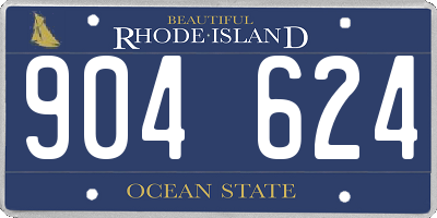 RI license plate 904624