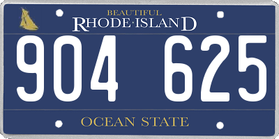 RI license plate 904625