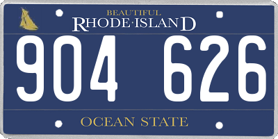 RI license plate 904626