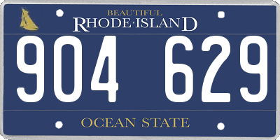 RI license plate 904629