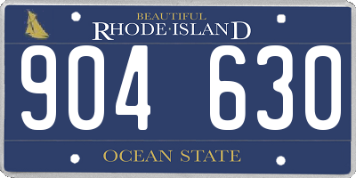 RI license plate 904630