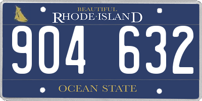 RI license plate 904632